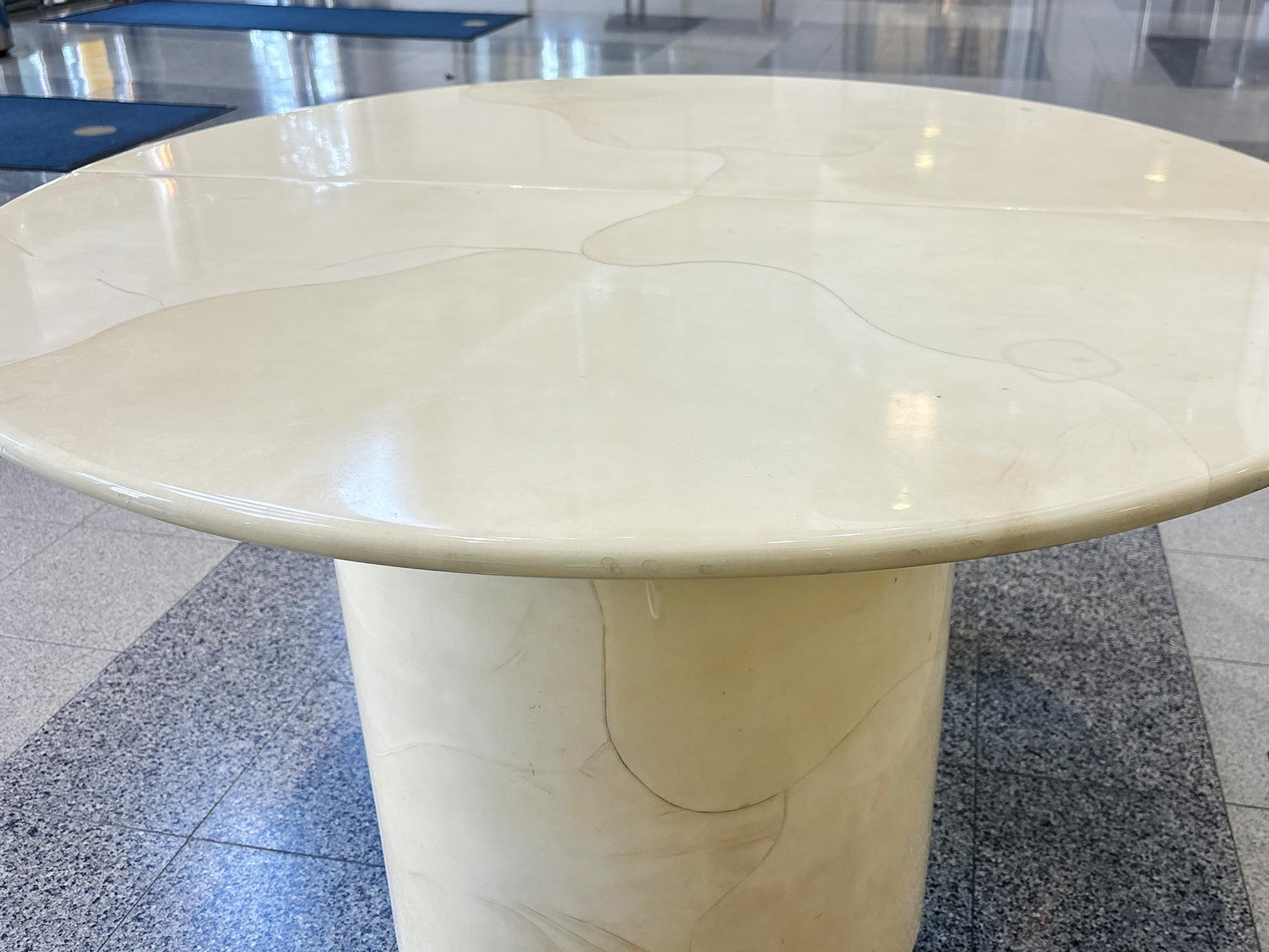 Aldo Tura Style Goatskin Extending Dining Table 2