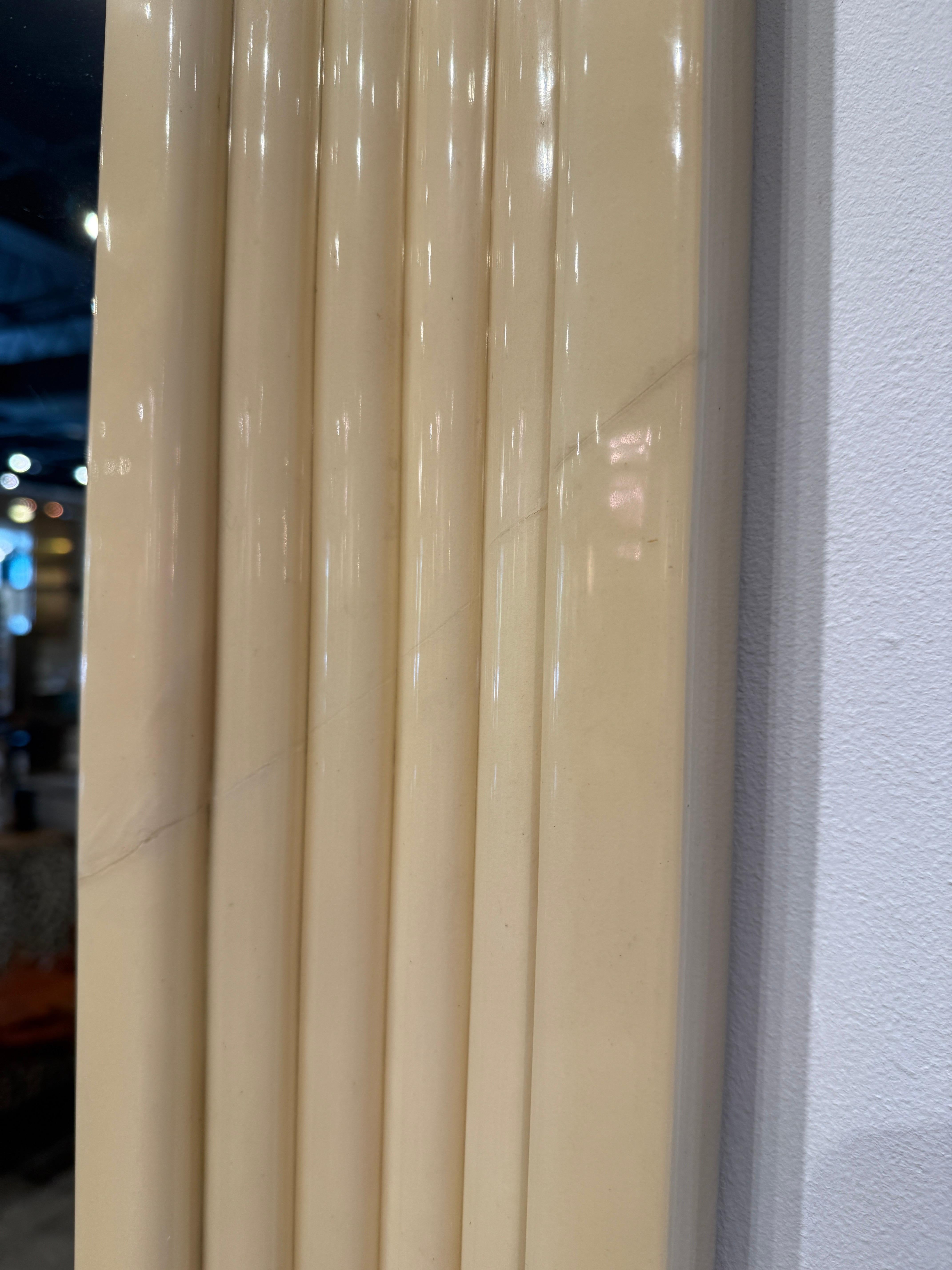 Late 20th Century Aldo Tura Style Magnificent Large Scale Lacquered Goatskin Mirror For Sale