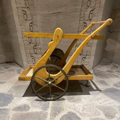 1950s Aldo Tura Italian Art Goatskin Bar Service Cart