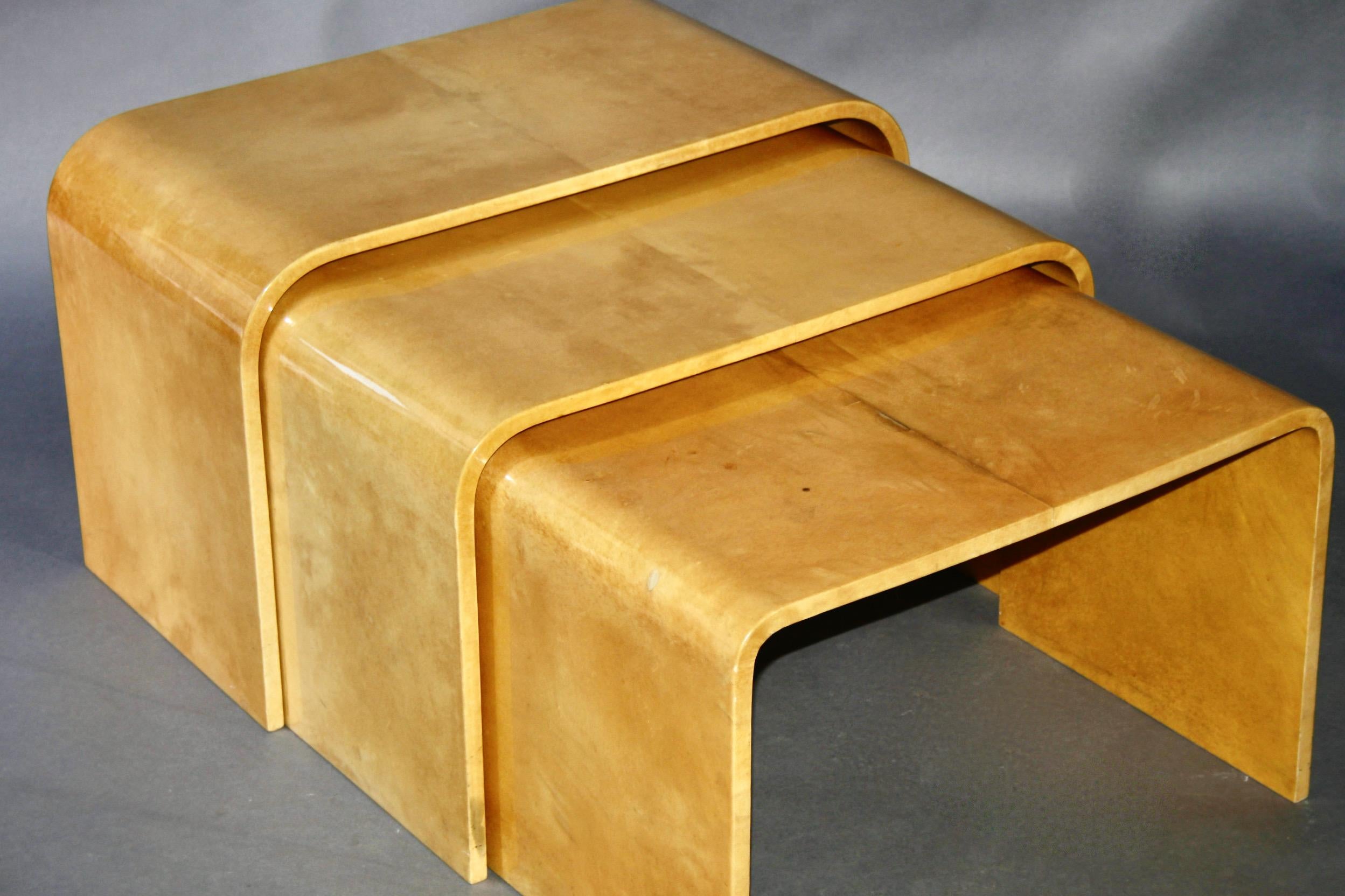 Italian Aldo tura table gigogne For Sale