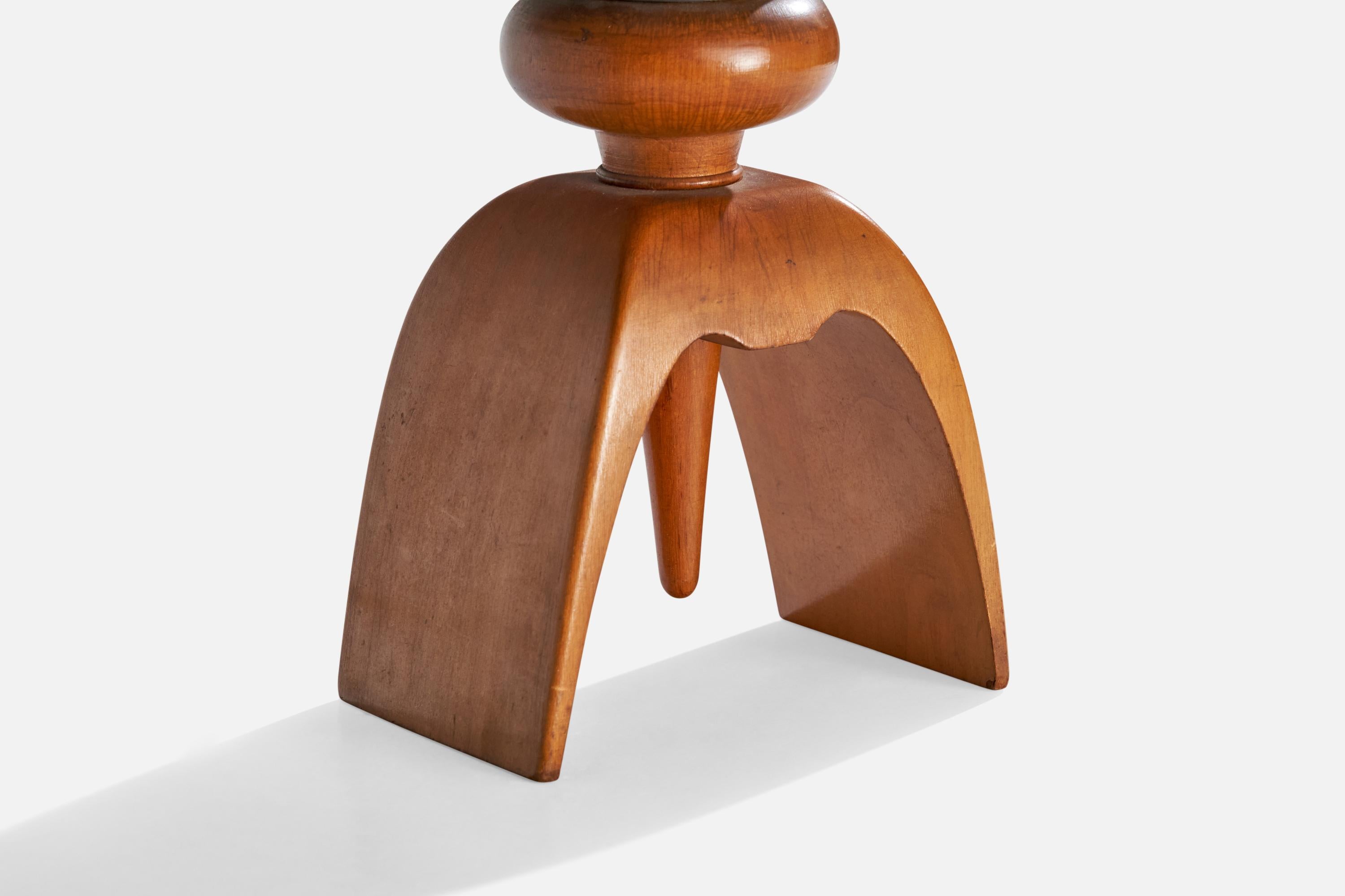 Tischlampe von Aldo Tura, Holz, Metall, Acryl, Italien, 1960er Jahre im Angebot 1