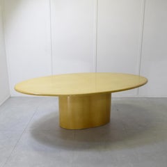 Aldo Tura table laquered parchment 1970s.