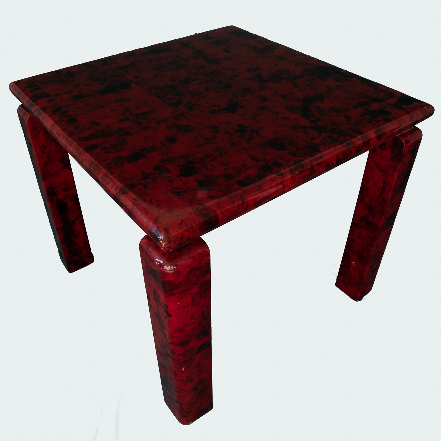 European Aldo Tura Table Made of Goatskin For Sale