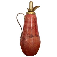 Aldo Tura Termos in legno, ottone e pergamena ‘50