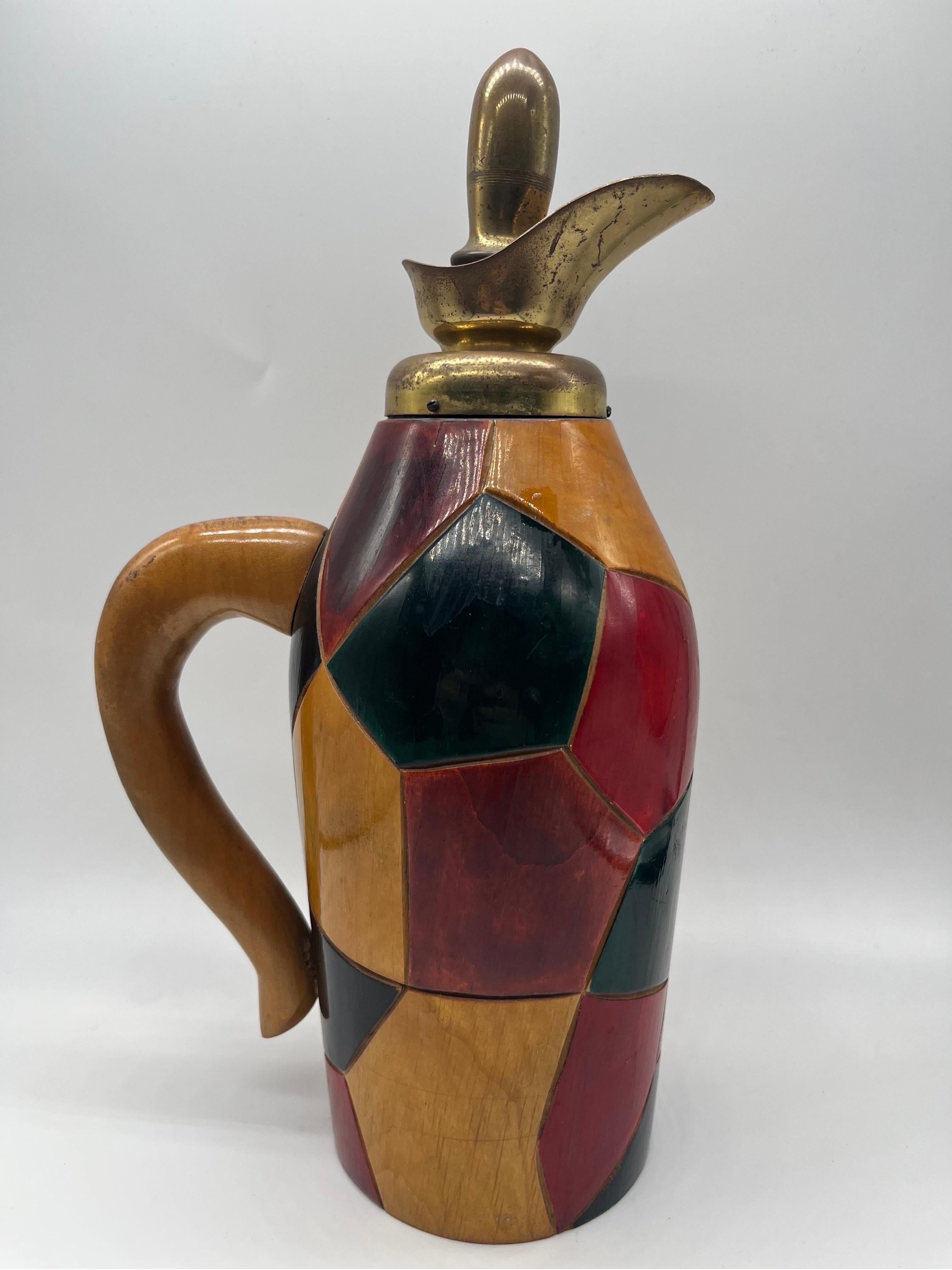 Thermos Legno E Ottone, 1950, Kunst, von Aldo Tura im Zustand „Hervorragend“ im Angebot in Foggia, FG