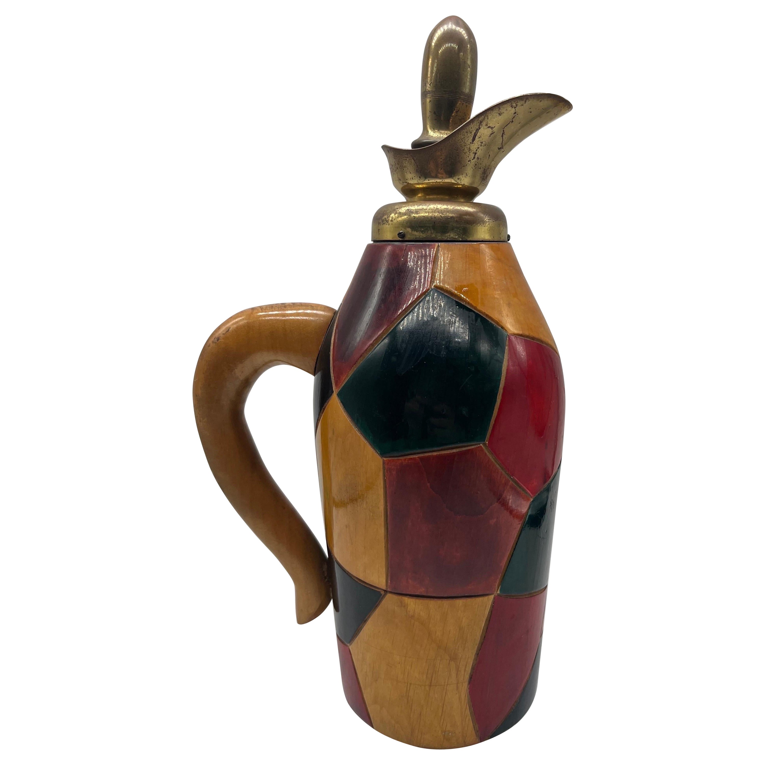 Aldo Tura Thermos Legno E Ottone 1950, Arte