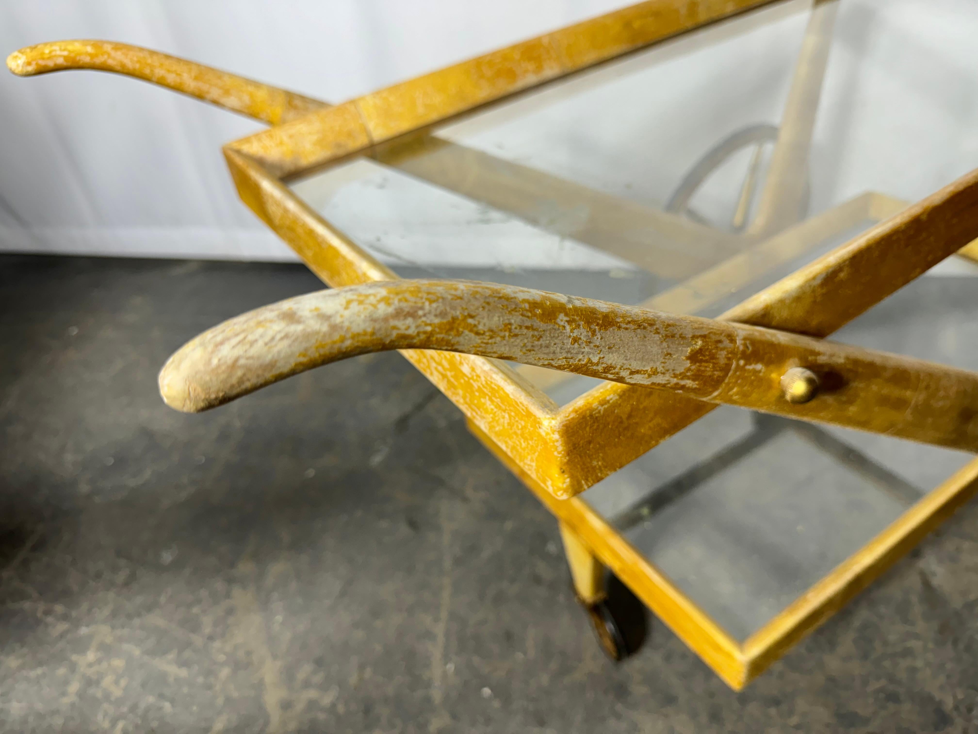 Aldo Tura Trolley en peau de chèvre circa 1950 en vente 1