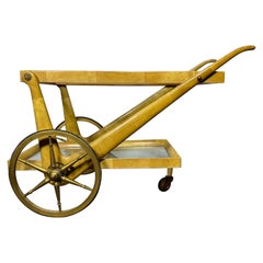Aldo Tura Trolley aus Ziegenleder um 1950