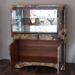 Aldo Tura Trompe L'Oeil Bar Cabinet, Italy, 1960