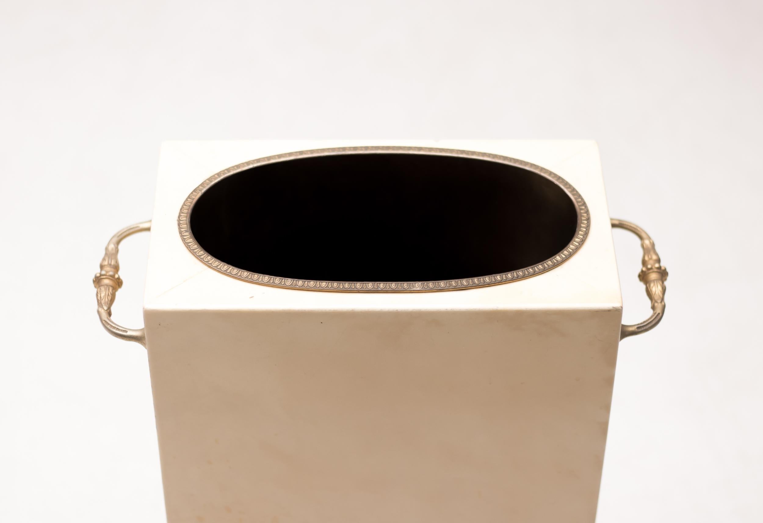 Late 20th Century Aldo Tura Umbrella Stand in Lacquered Goatskin, 1970s, Marked