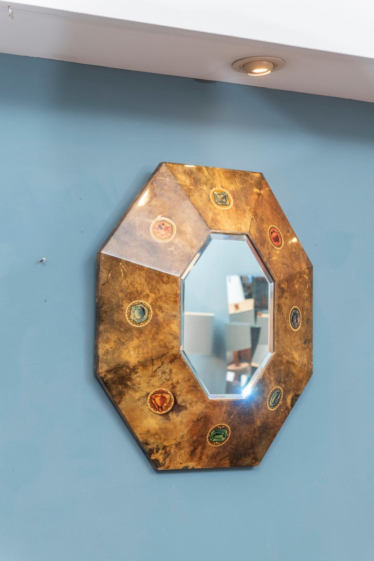 Italian Aldo Tura Wall Mirror For Sale