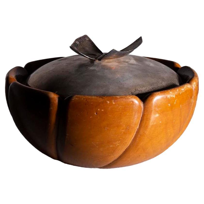 Aldo Tura Wooden Bowl: Vintage Elegance For Sale