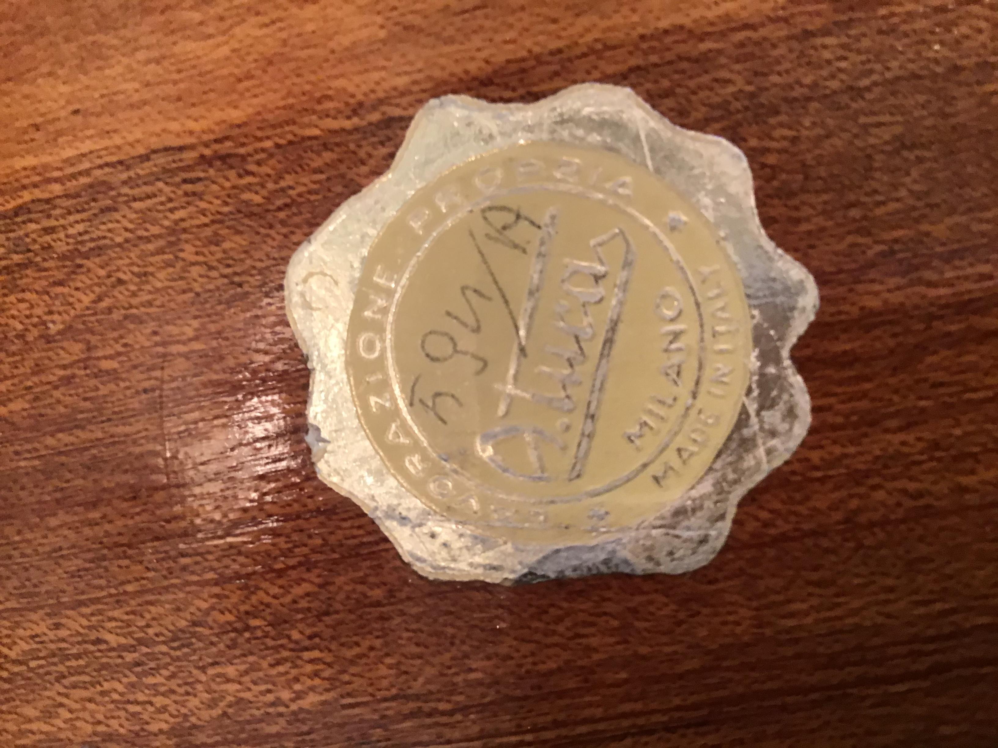 Aldo Tura Joyero de madera con pergamino y pomo dorado, 1950, Italia en venta 4