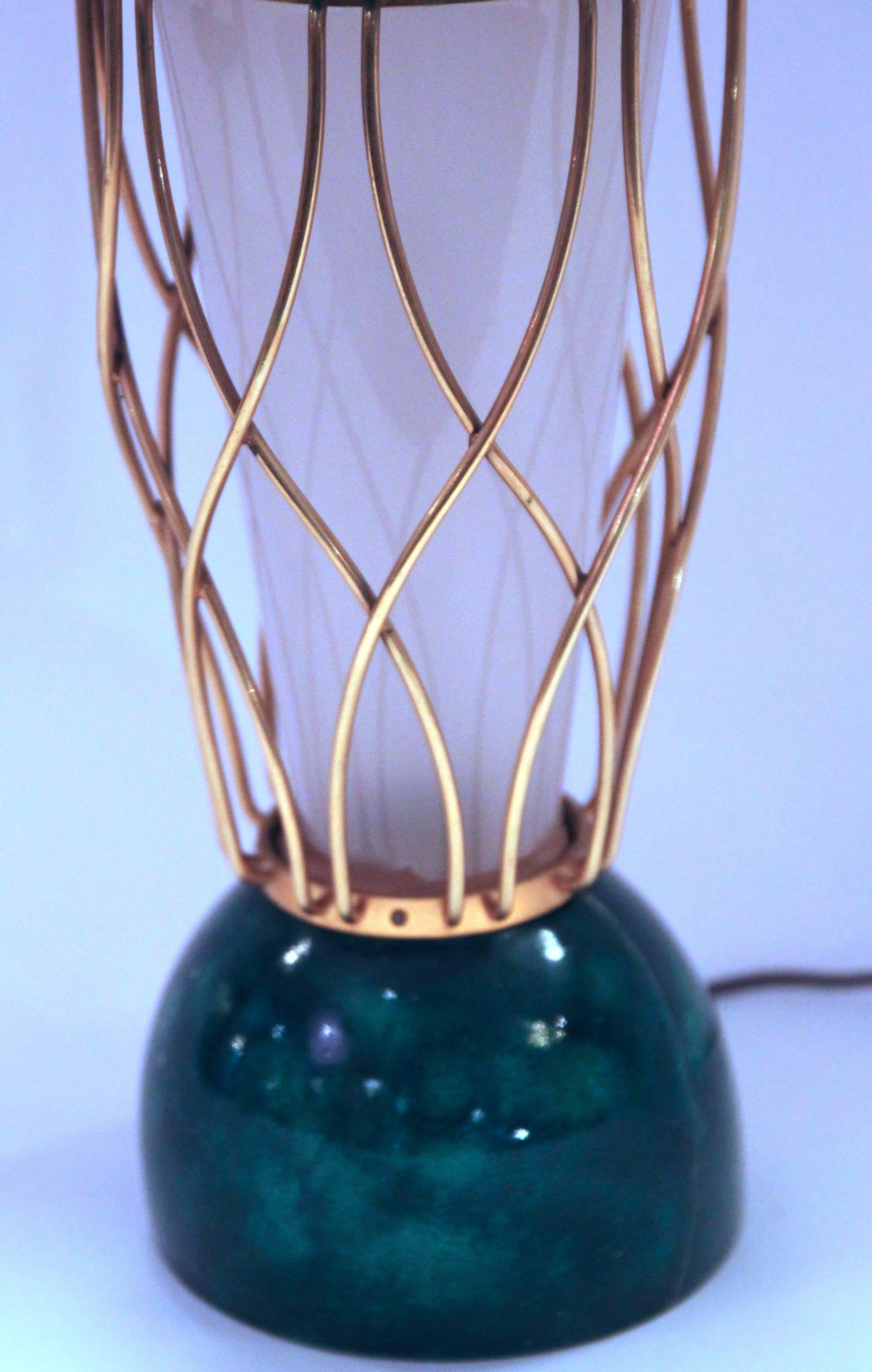Aldo Tura, table lamp, signed, circa 1960, Italy. In Good Condition In Nice, Cote d' Azur