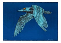 Vogel – Lithographie von Aldo Turchiaro – 1980