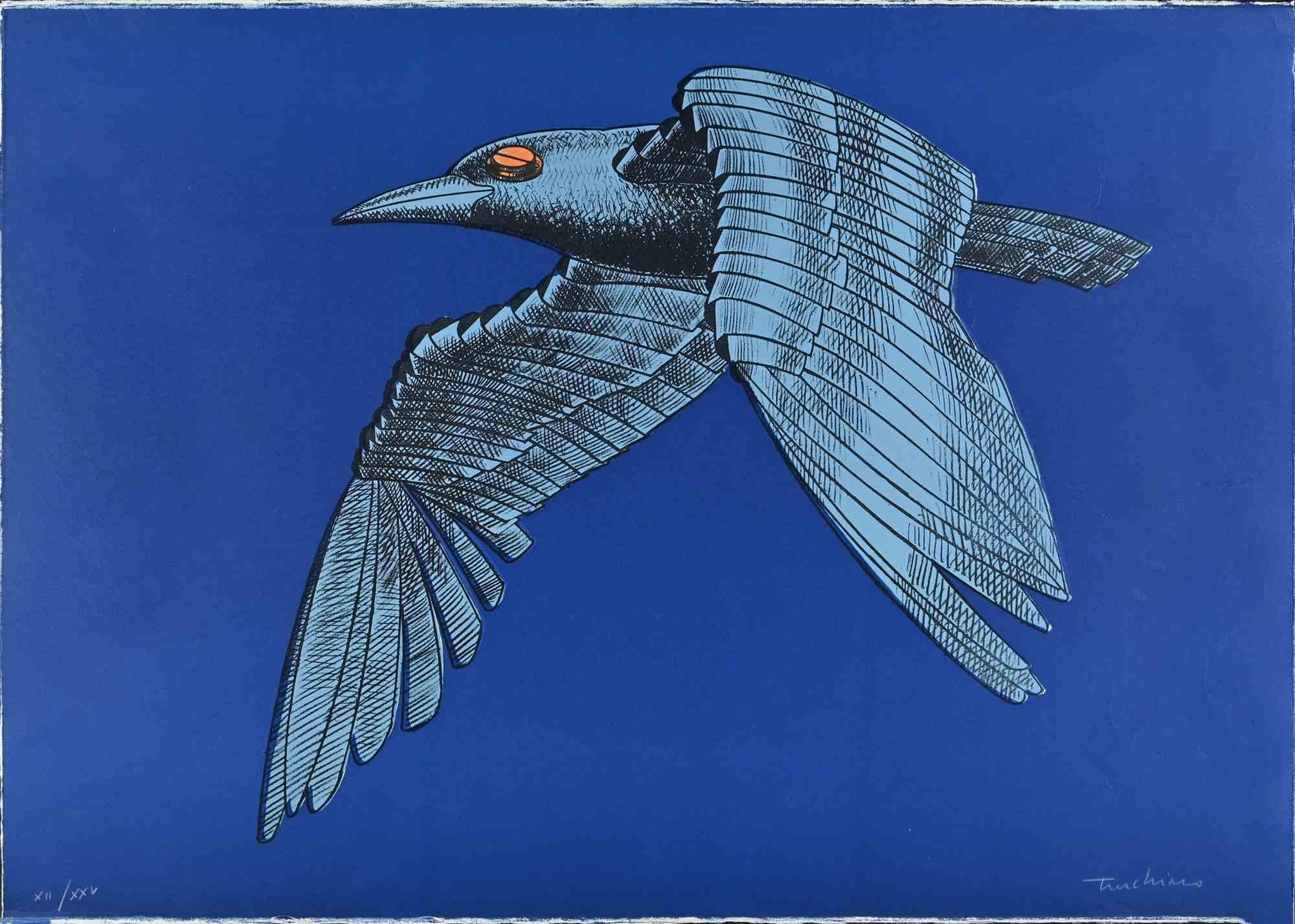 Bird è una litografia di Aldo Turchiaro, realizzata nel 1980.

Firmato a mano in basso a destra.

Edizione numerata, XII/XXV.

Buone condizioni, tranne che per i margini invecchiati.