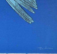 The Mechanical Bird - Original Lithograph by Aldo Turchiaro - 1970s