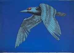 The Mechanical Bird - Original Lithograph by Aldo Turchiaro - 1970s