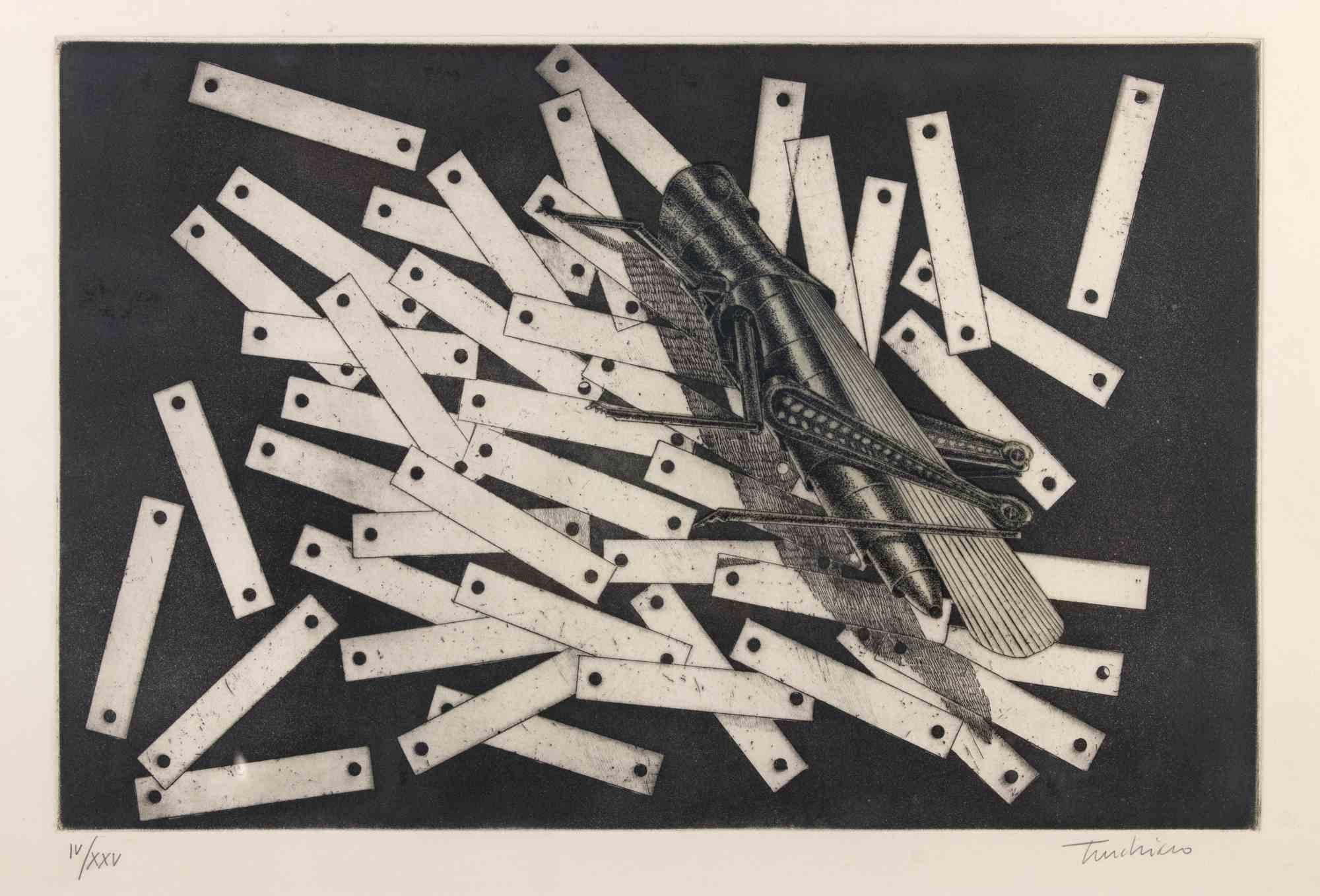 Untitled - Etching by Aldo Turchiaro - 1970s For Sale 1