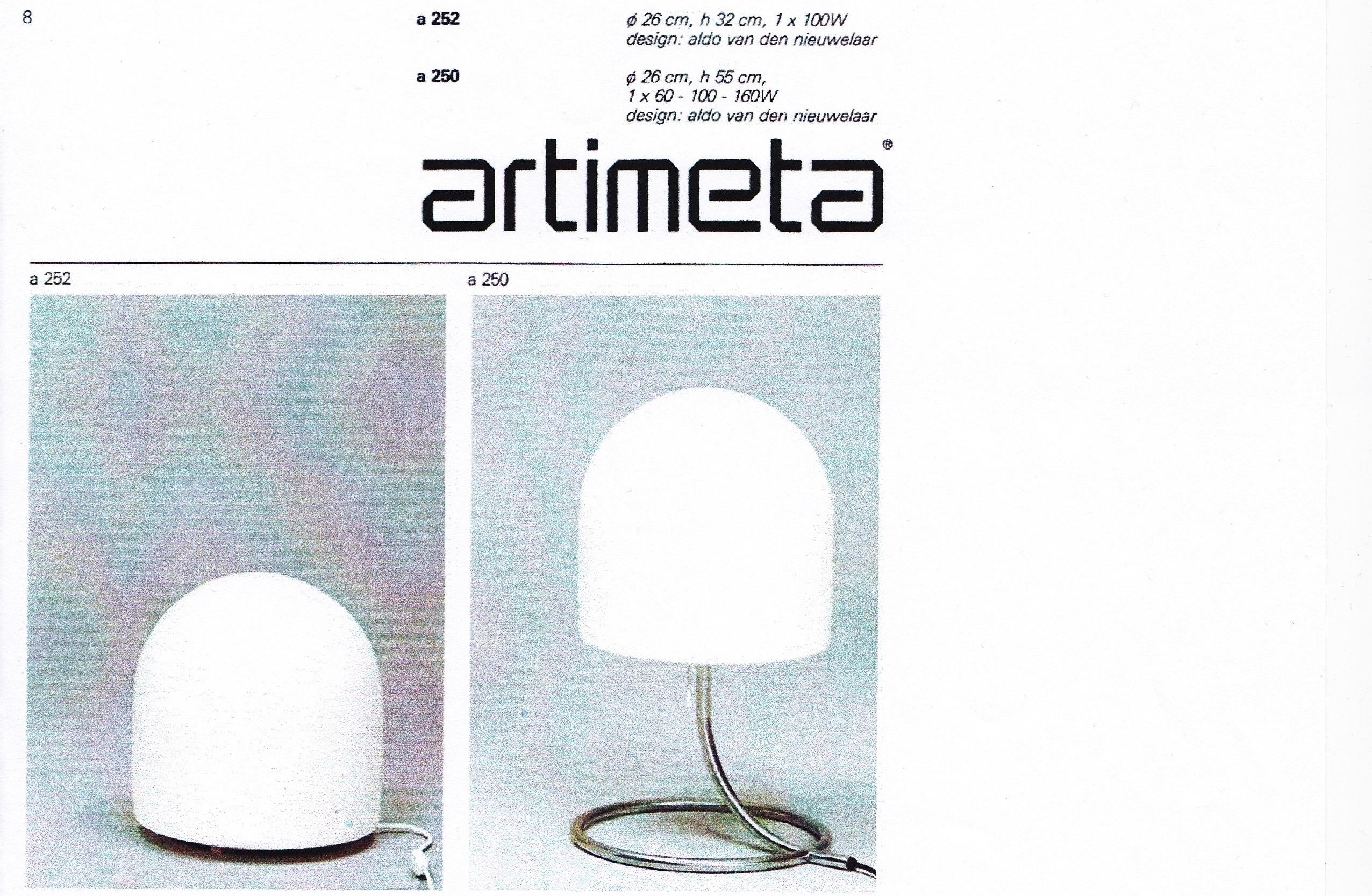 Aldo van den Nieuwelaar A251 lampadaire Artimeta 1972 en vente 7