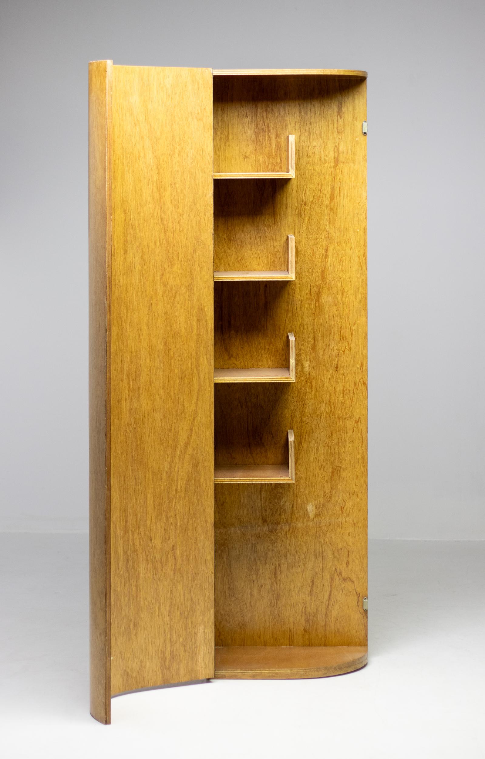 Veneer Aldo van Eyck Structuralist Corner Cabinet For Sale