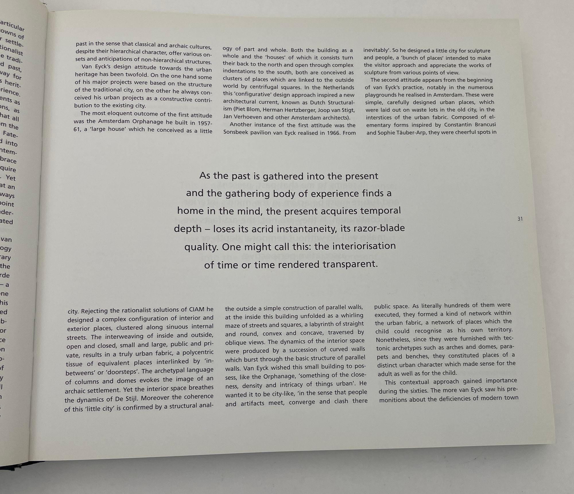 Aldo van Eyck: Works 1st Edition 1999 Hardcover For Sale 2