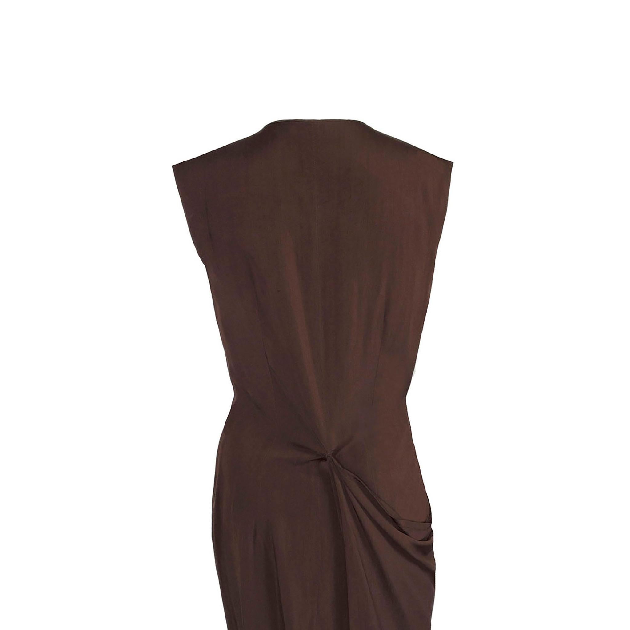Black Aldofo Dominguez 1980s Vintage Two-Way Silk Dress 