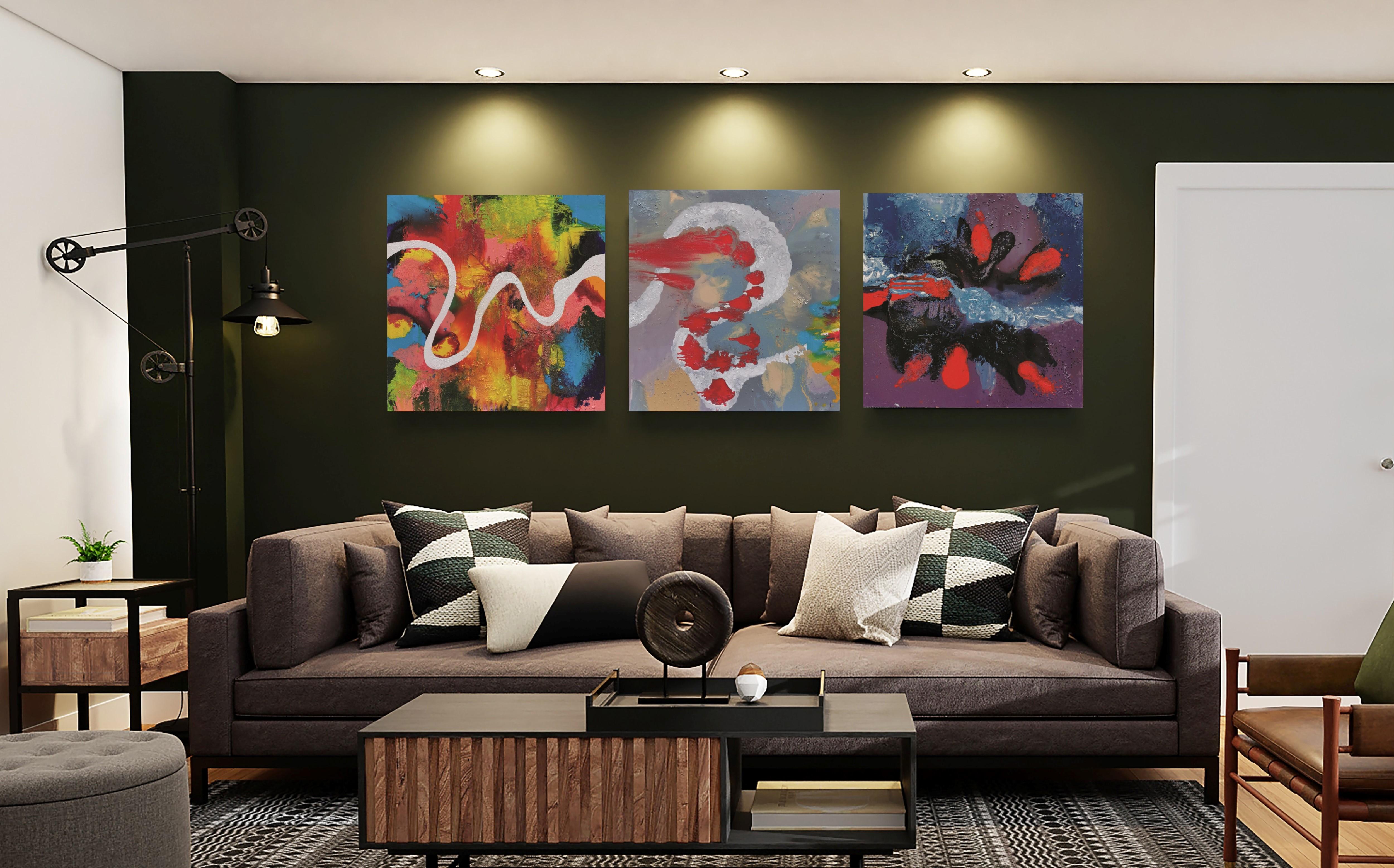 The White Line, Triptychon- Yesterday, Today, Tomorrow im Angebot 1