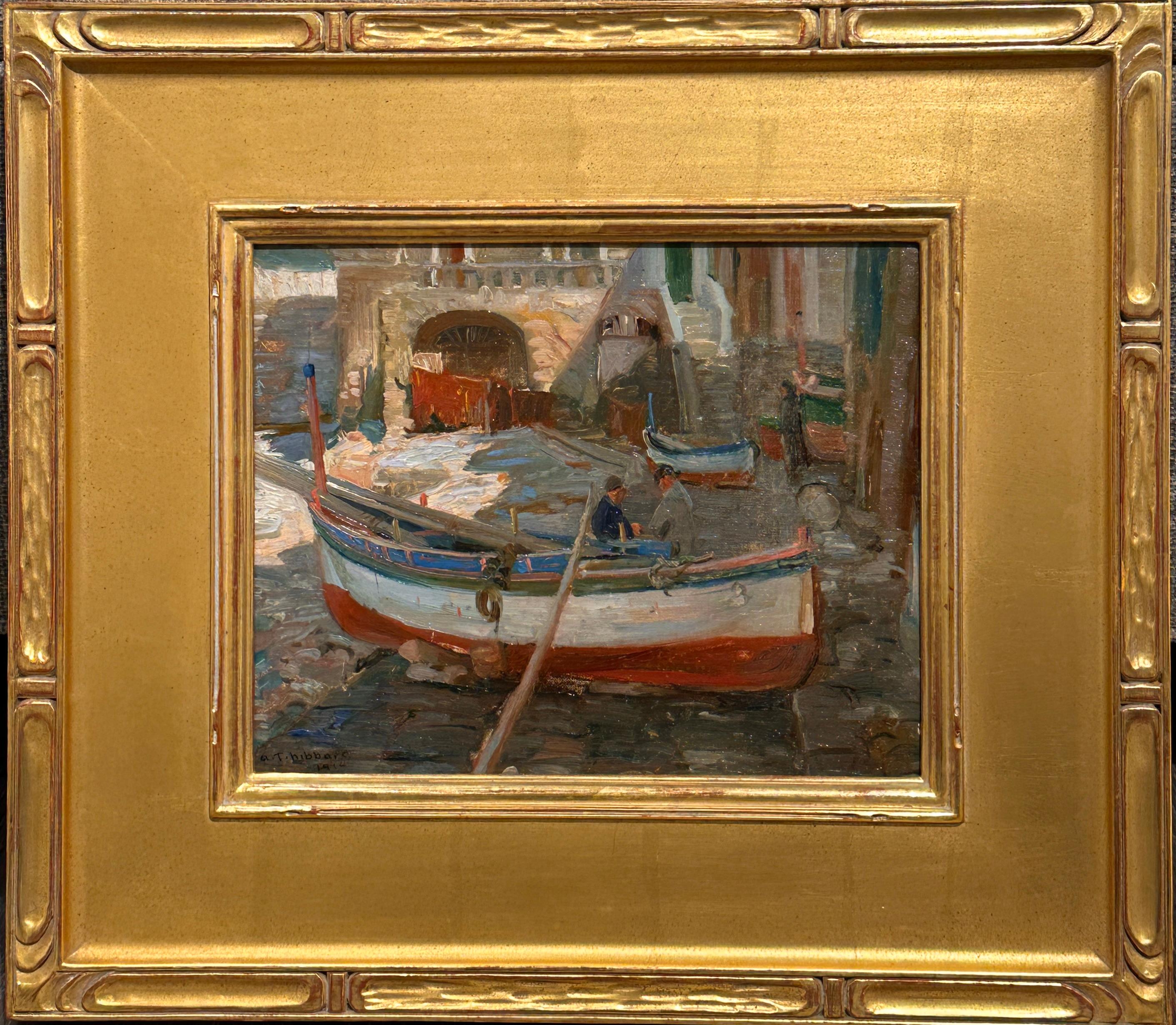 Impressionniste américain Artistics Rockport Aldro T. Hibbard - Scène européenne 1914 en vente 1