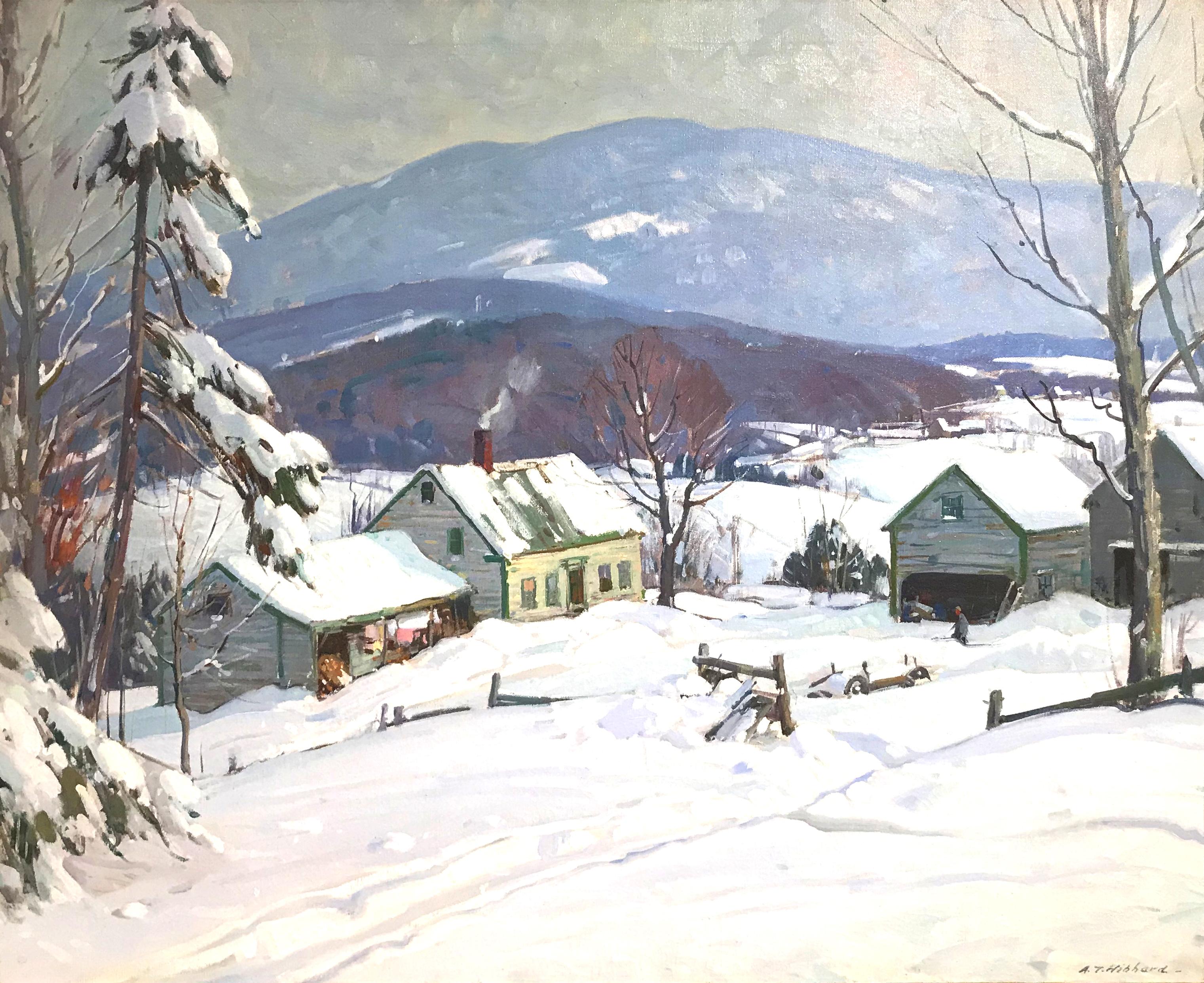 Après une neige d'hiver - Painting de Aldro Thompson Hibbard