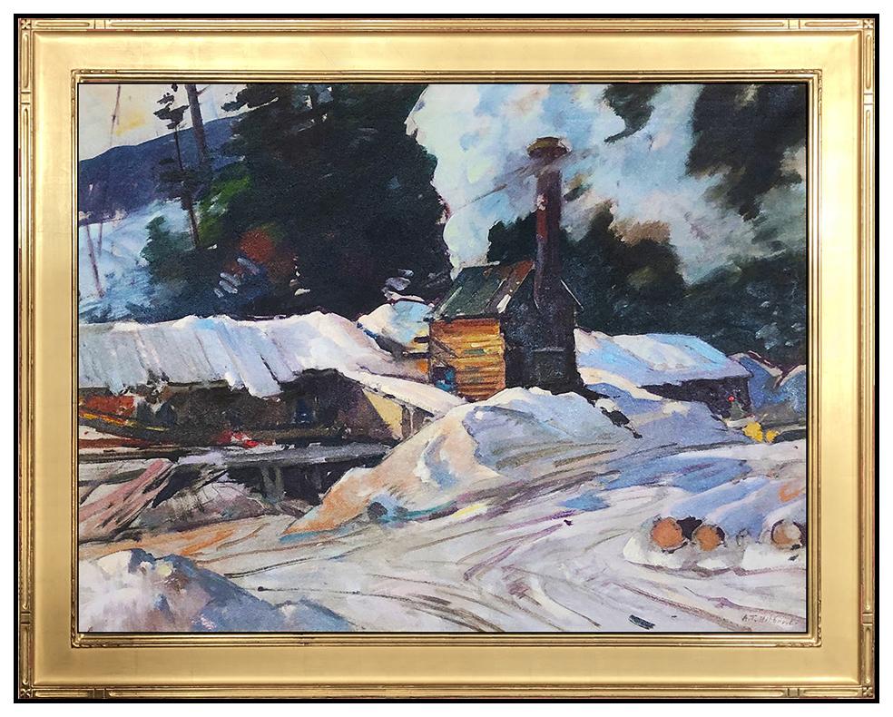 Aldro Thompson Hibbard Landscape Painting - Aldro Hibbard Original Oil Painting On Canvas Signed Vermont Winter Landscape AT