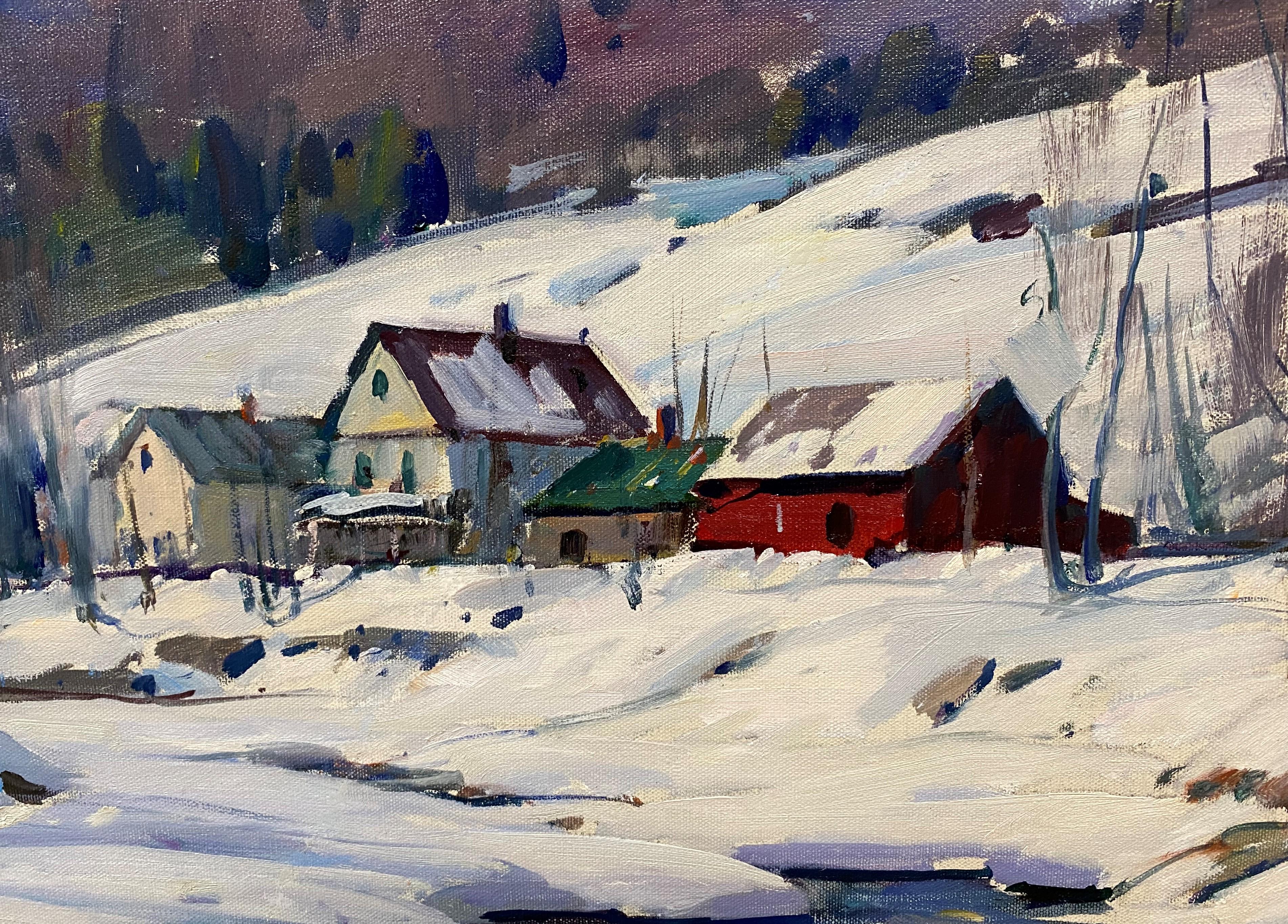 Le Brook Bald Mountain - Impressionnisme américain Painting par Aldro Thompson Hibbard