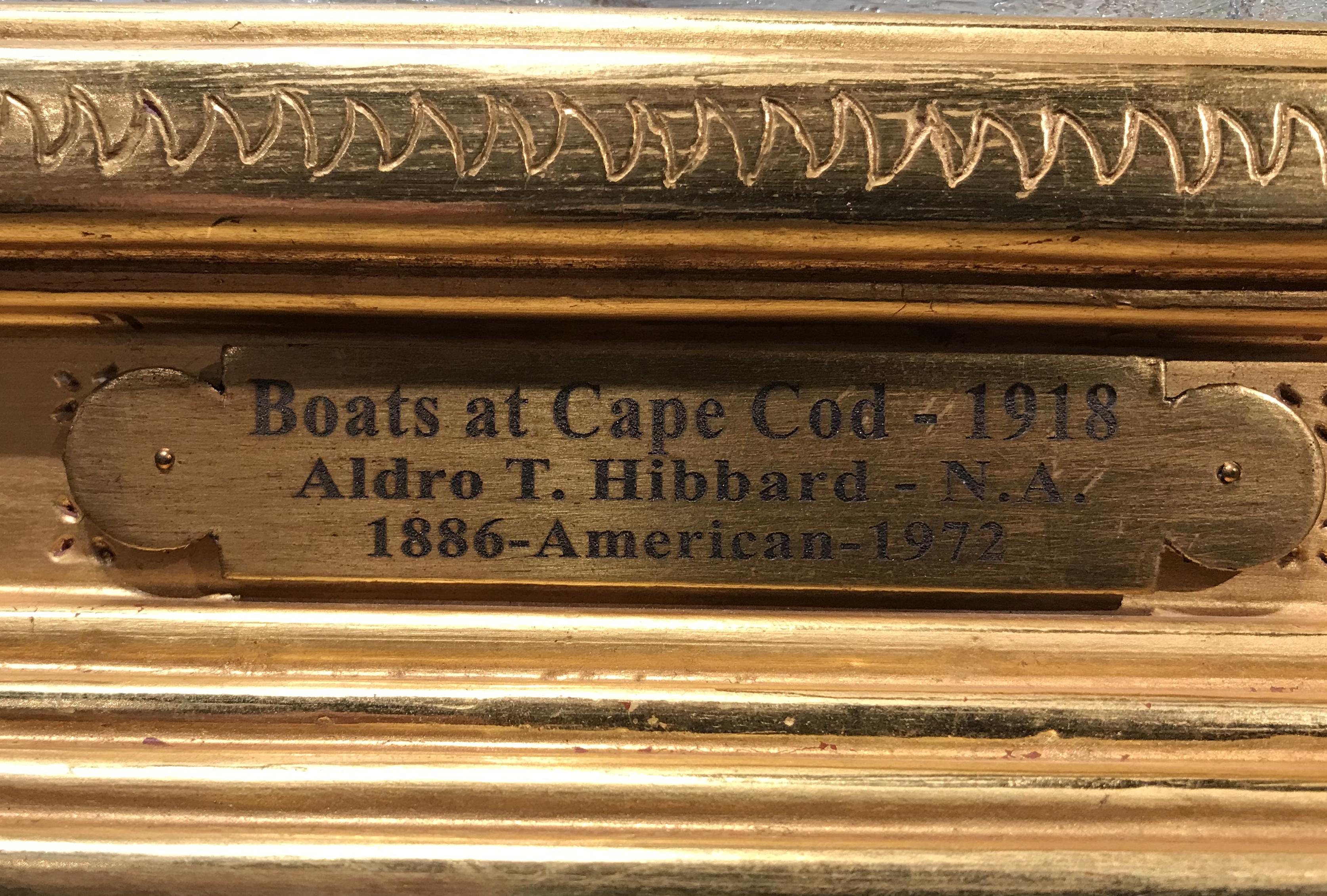 A fine impressionist marine painting by American artist Aldro Thompson Hibbard (1886-1972). Hibbard was born in Falmouth, Vermont and later became one of the founders of the Rockport Art Colony, living on Cape Ann in Massachusetts and summering in