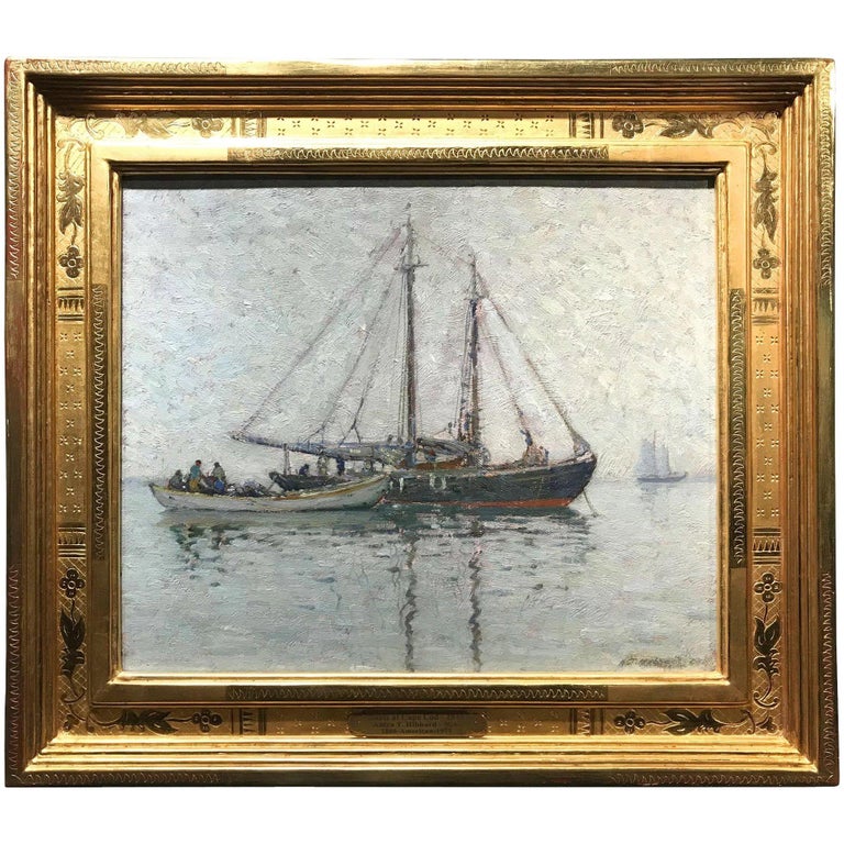 Boats at Cape Cod - Painting by Aldro Thompson Hibbard
