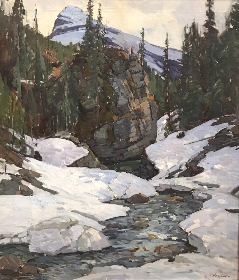 Lone Peak, Canadian Rockies - Painting by Aldro Thompson Hibbard