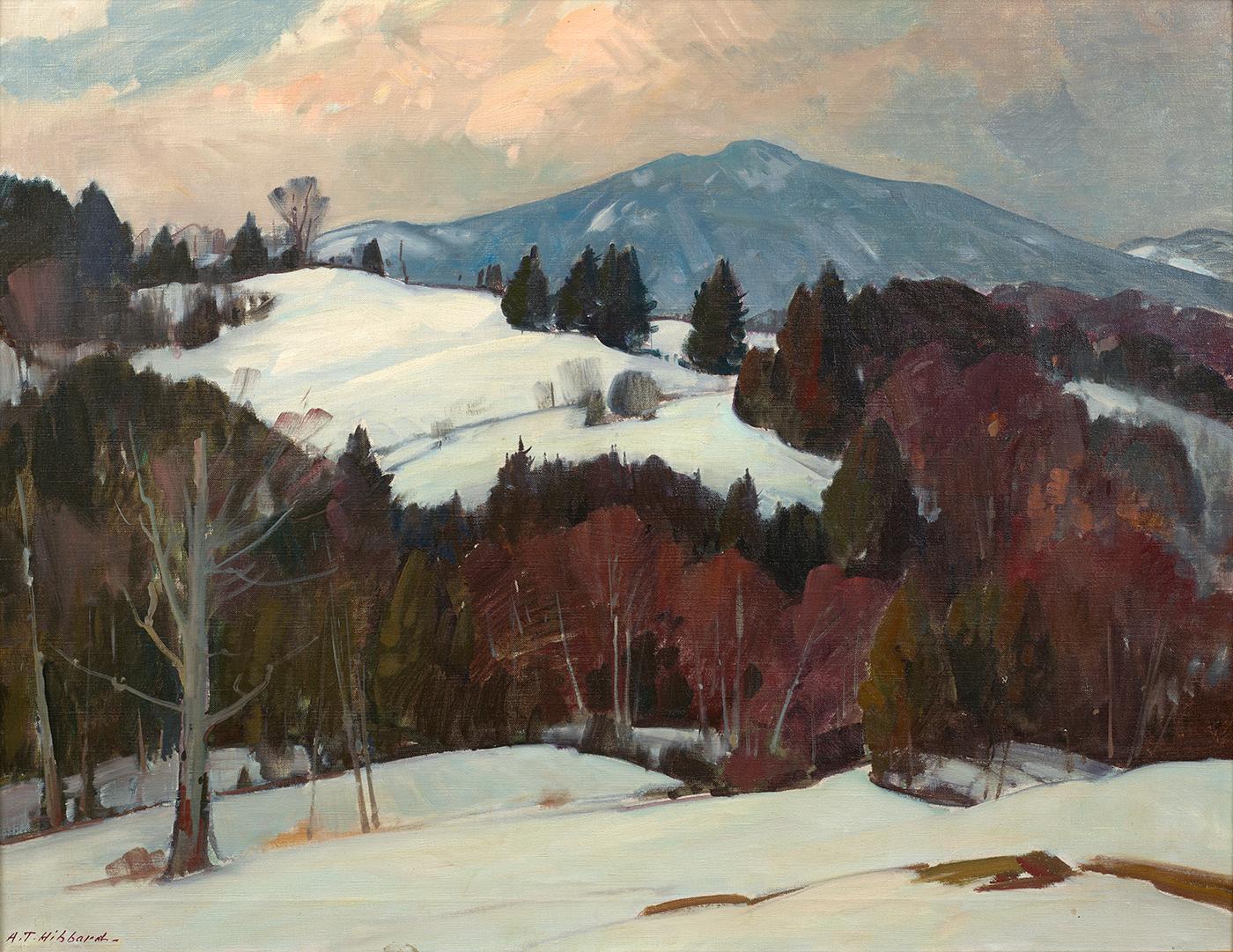 Landscape Painting Aldro Thompson Hibbard - Scène d'hiver en Nouvelle-Angleterre