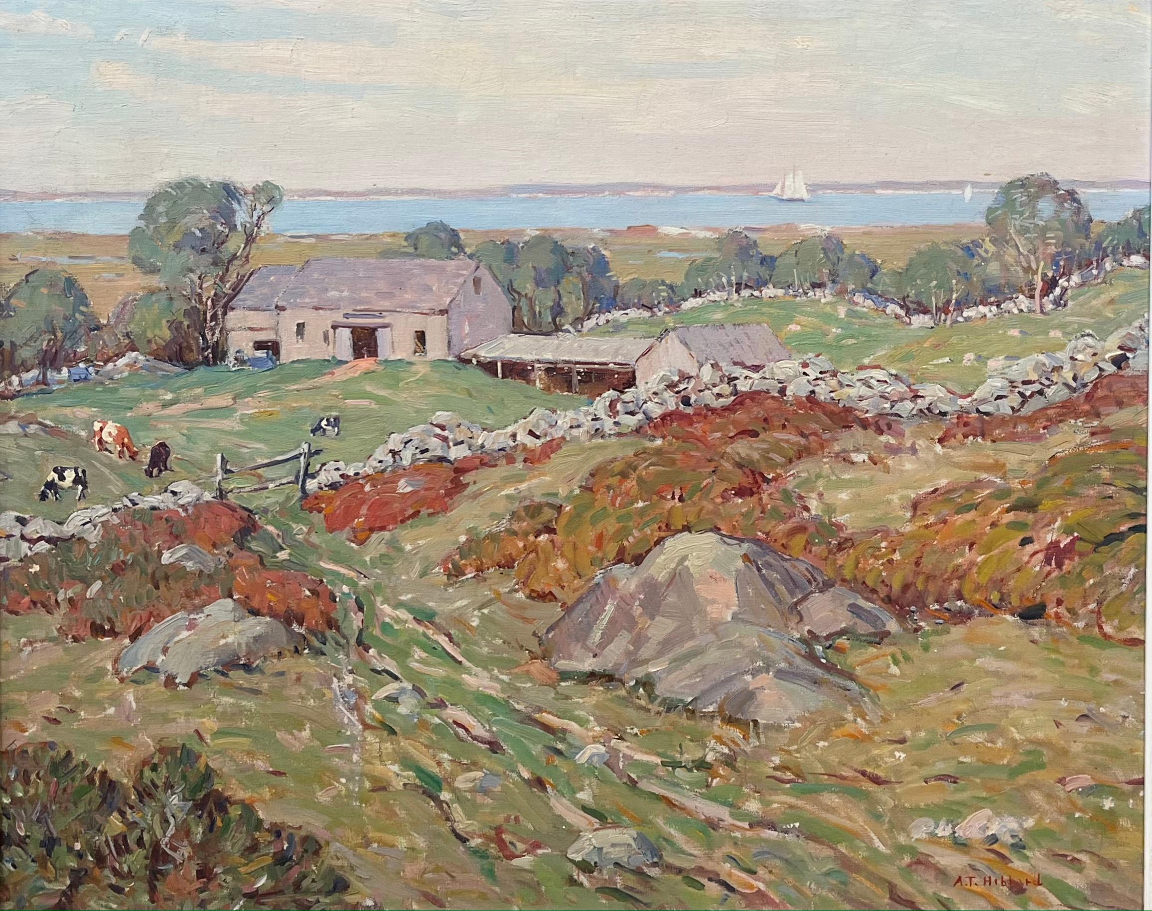 Oil Landscape of Cape Cod Massachusetts - Painting by Aldro Thompson Hibbard