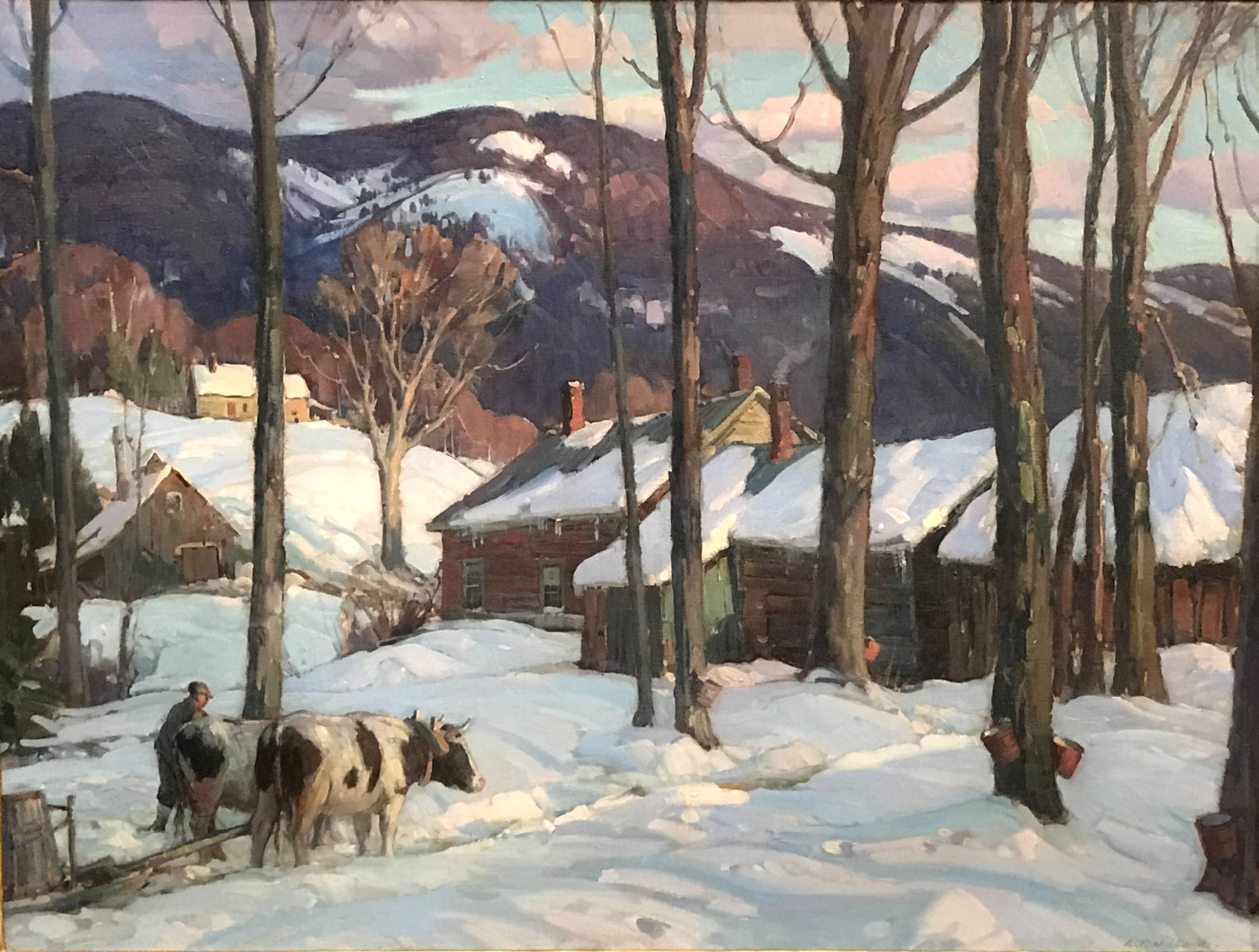 Sugaring Time - Painting by Aldro Thompson Hibbard