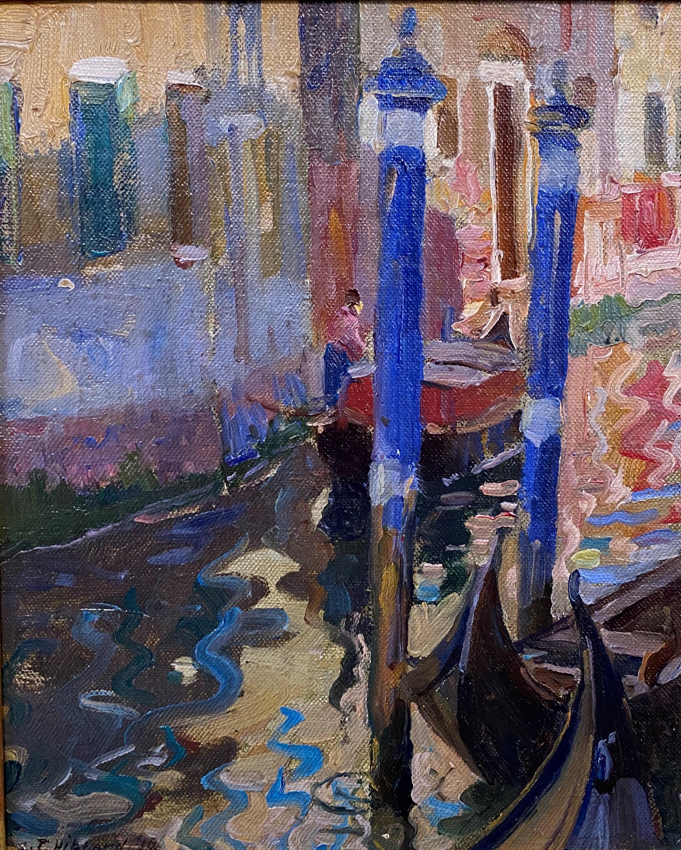 Venezianischer Kanal – Painting von Aldro Thompson Hibbard
