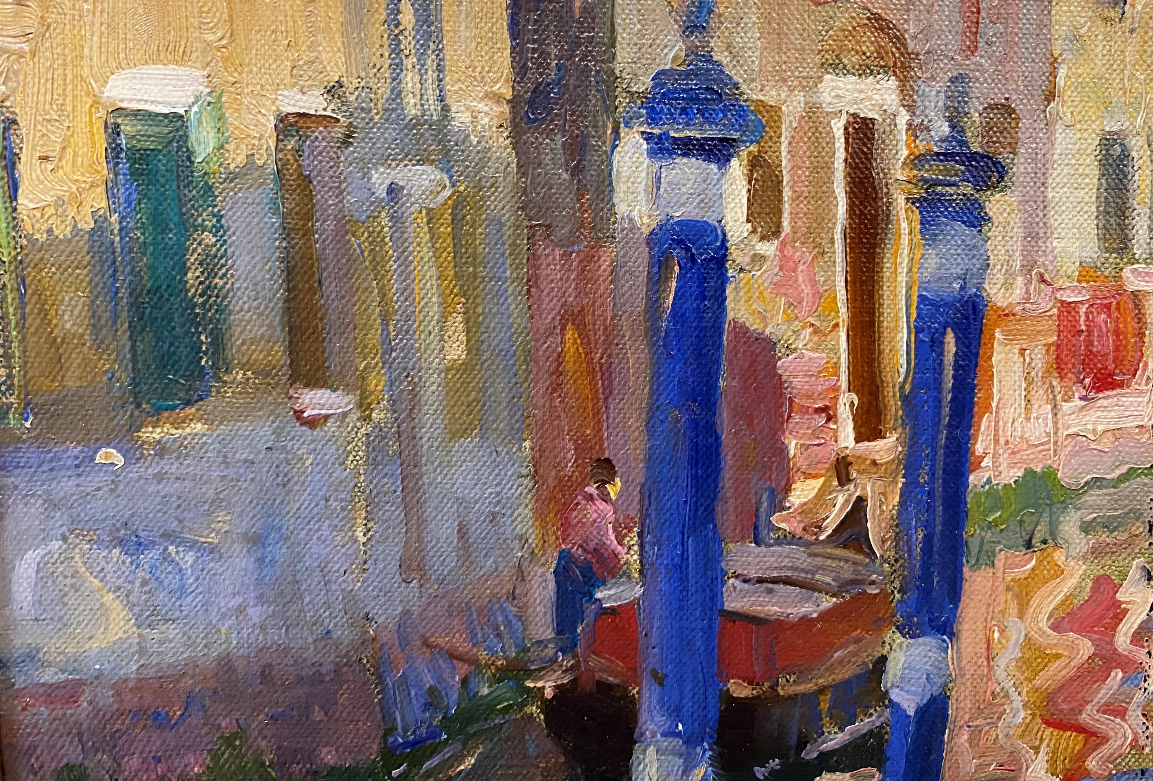Venezianischer Kanal (Amerikanischer Impressionismus), Painting, von Aldro Thompson Hibbard