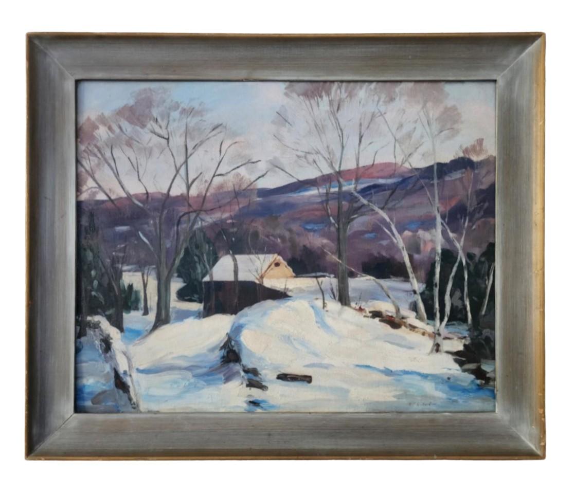 Paisaje de invierno - Painting de Aldro Thompson Hibbard