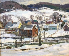 Winter Landscape with Houses, Jamaica, VT