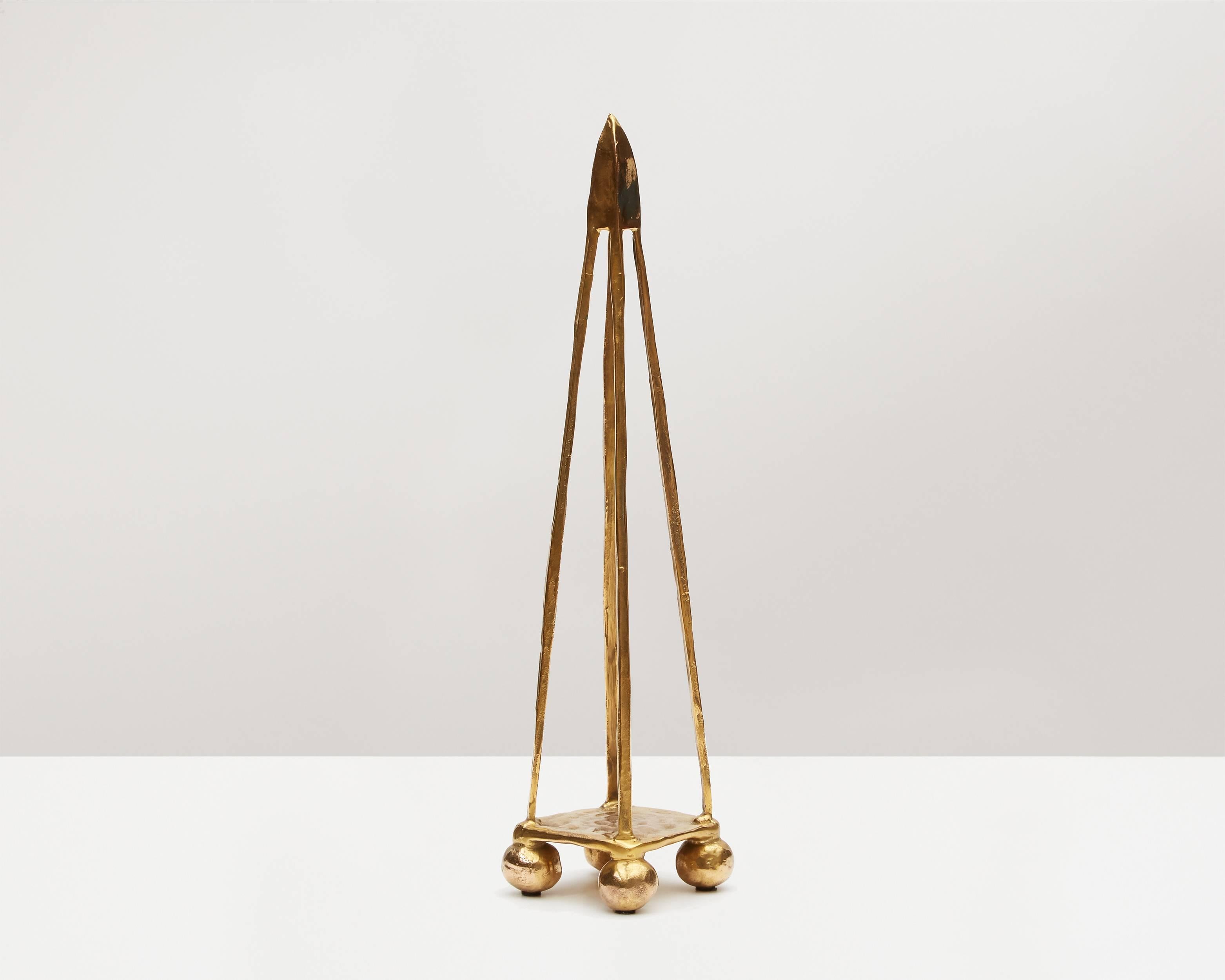 Gilt bronze centerpiece by Aldus. Edition of 50. Each piece is unique. Please note, price is per item.

A collaboration between Achille Salvagni and Fabio Gnessi, Aldus aims to revive the aesthetic ideals of Greek and Latin philosophy. Functional