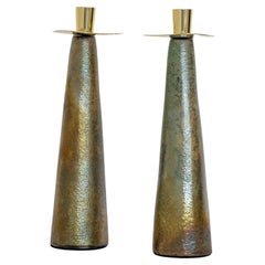 Aldus, "Dioscuri, " Bronze Candlesticks, Italy, 2022