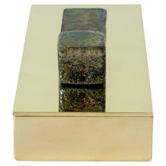 Aldus, Patricius, Brass and Raku Accessory Box, Italy, 2022