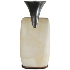 Aldus "Perseo" Vase, Parchment, Bronze, Contemporary