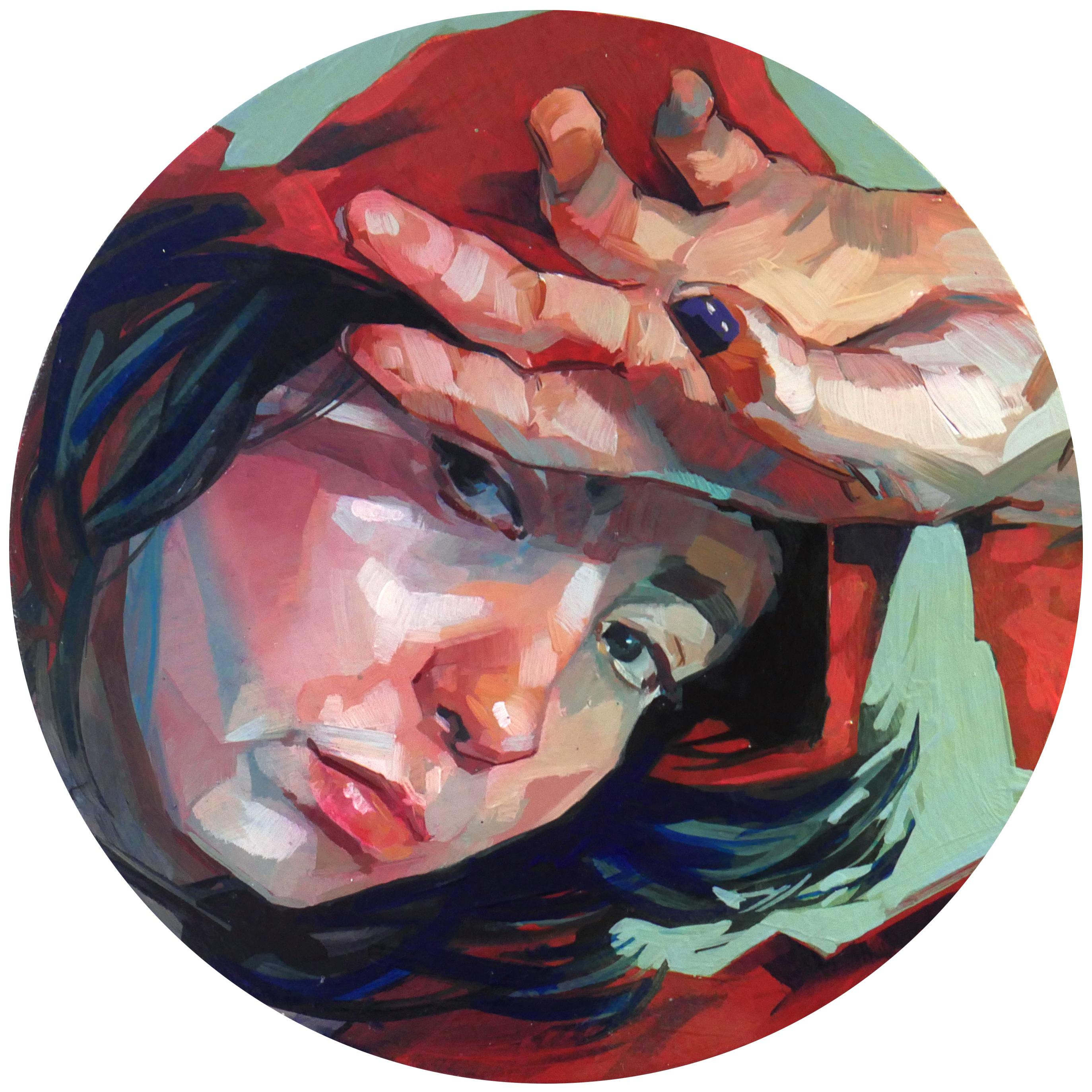"Captured Moment 3" di Ale Casanova è un dipinto a olio originale e fatto a mano che raffigura il ritratto di una modella con la mano sulla fronte.

Alejandro Casanova è nato a Valencia, in Spagna, nel 1981 e ha subito dimostrato un'eccezionale