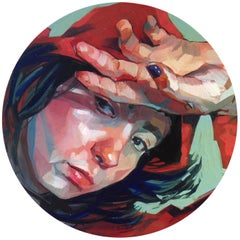 "Momento capturado 3" por Ale Casanova, Pintura al óleo original, Retrato