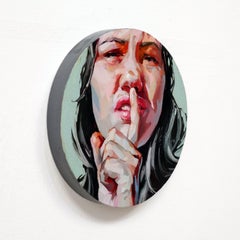 „Captured Moment 4“ von Ale Casanova, Original-Ölgemälde, Porträt