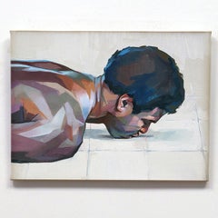 „Repose Kissing the Ground“ von Ale Casanova, Original-Ölgemälde, Porträt